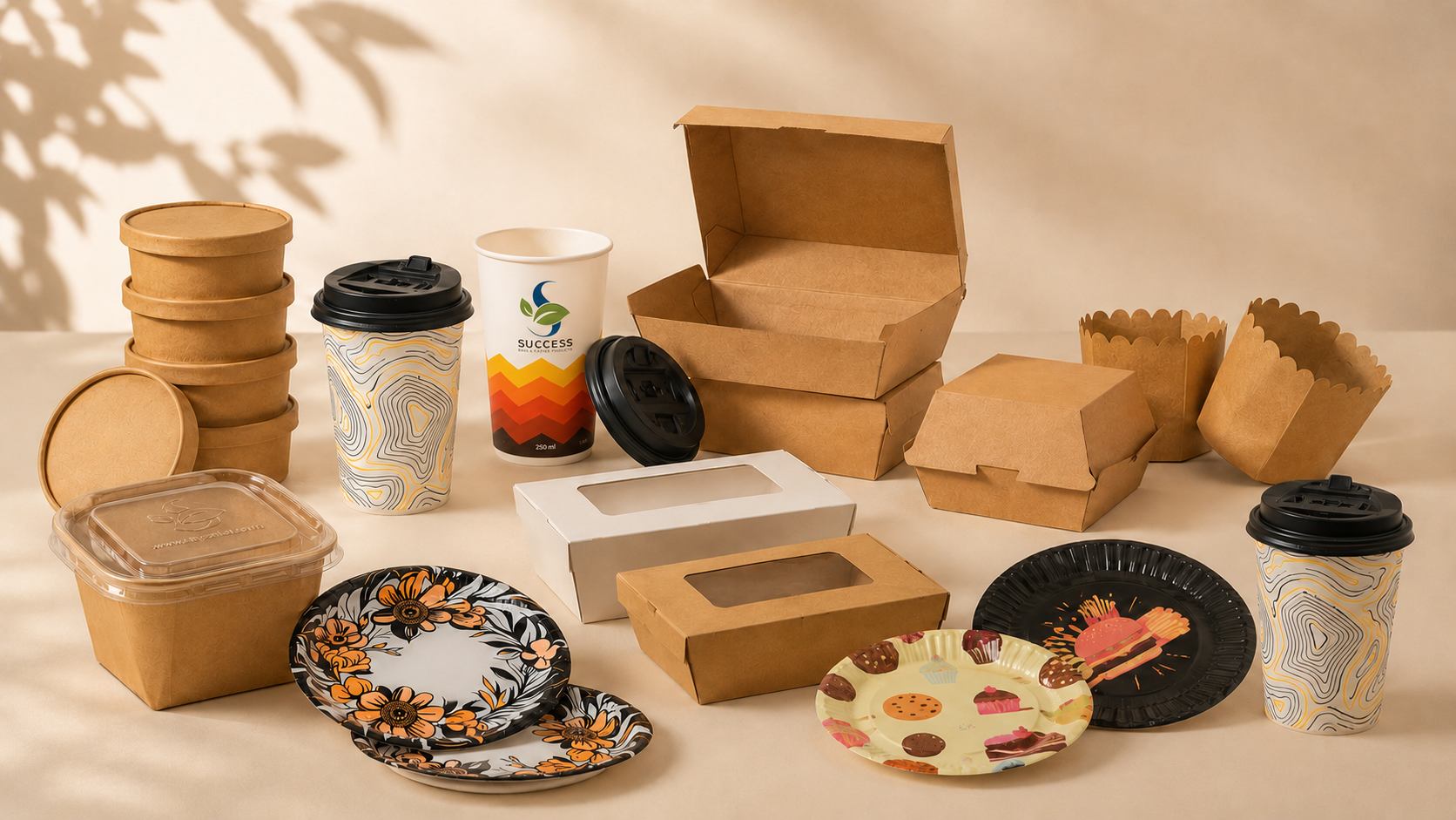 Eco friendly paper food packaging presentation by Success Bags & Paper Products