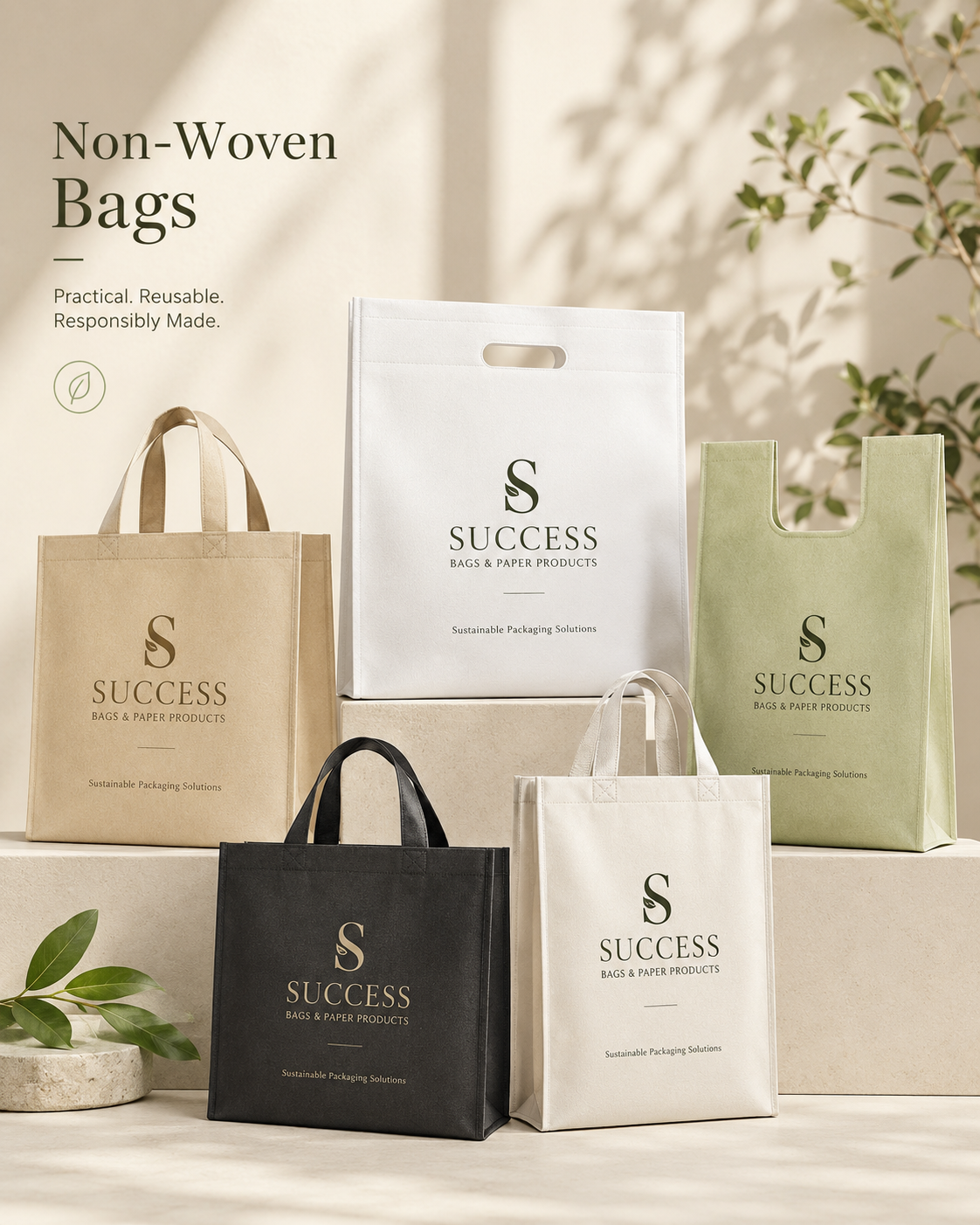 Common non-woven bag styles for Bangladesh market