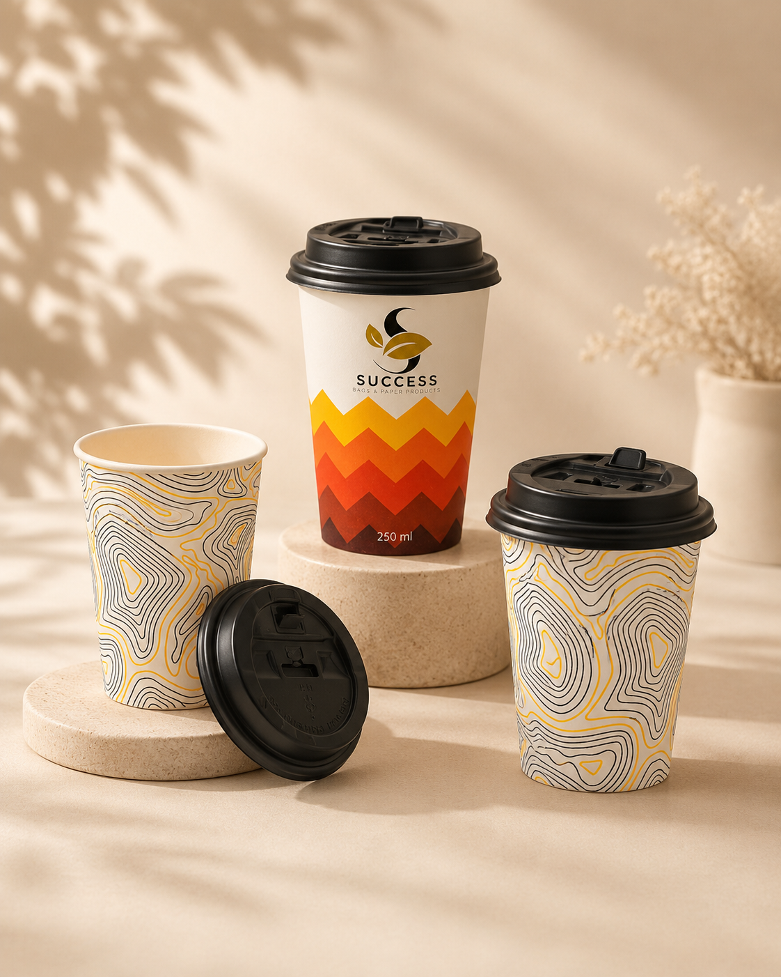 Paper cups and printed beverage cups