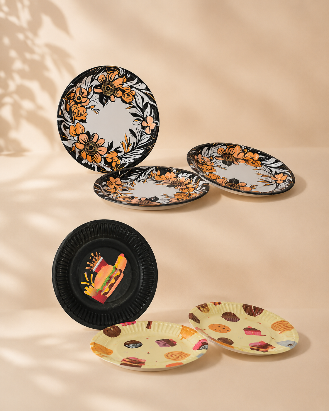 Printed and decorative paper plates